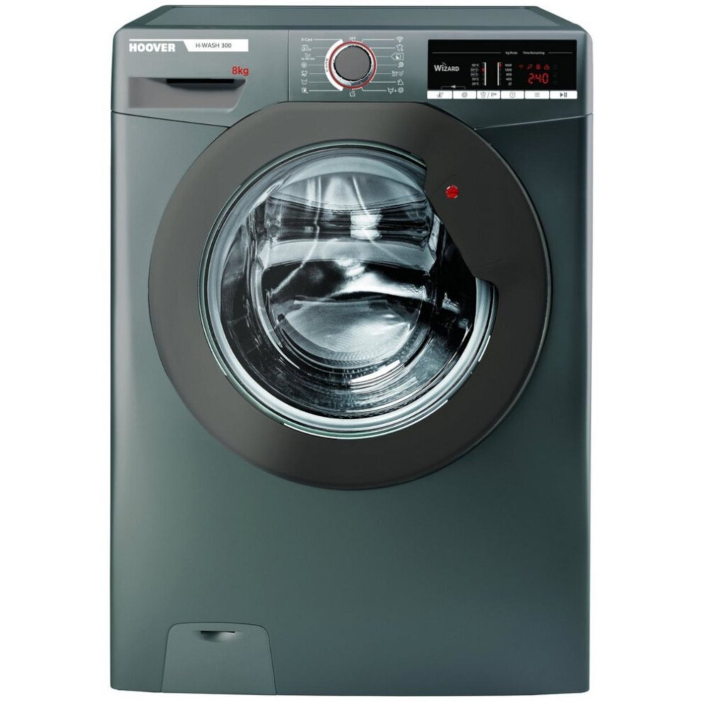 Hoover Washing Machine - 8kg - 1500 rpm - Grey - Freestanding - H3W58TGGE 